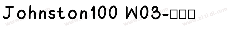 Johnston100 W03字体转换